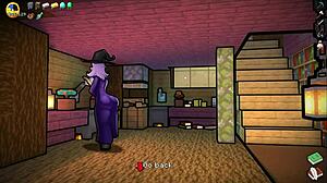 Witch Tests Potion To Grow Huge Cock In Hornycraft Parody.