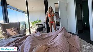 Caught fucking stepsister's big tits and tight pussy. What a ride!