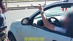 Masturbo A Un Extra�o En Su Auto Mientras Mi Marido Filma Todo