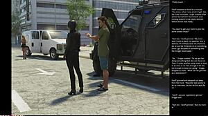 Big Apple Small 18+ Gesture in Episode 24 of 3D Cartoon Sex Comics.