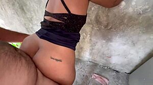 Excited to propose blowjob to neighbor while washing clothes.