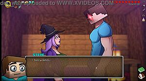 Witch Tests Potion To Grow Huge Cock In Hornycraft Parody.