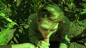 Assisting A Friend In The Cornfield Amidst The Rows