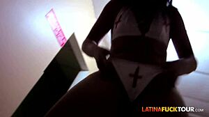 Skinny Latina Teen Girlfriend Gets Fucked Hard In Doggy And Riding