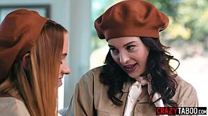 Hot Blonde Teen 18+ Scout Khloe Kapri Enjoys Anal Sex By Horny Big Tits Milf Lesbian Scout Maddy May