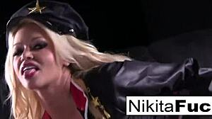 I saw russian milf nikita get her pussy fucked by a machine