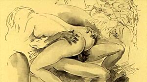 vintage erotic drawings from retro anime hentai collection