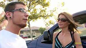 i picked up this milf and fucked her hard on the couch in cowgirl