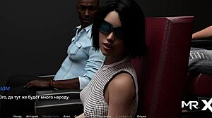 caressing my cute anime girl on the couch!