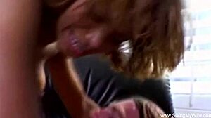 Ebony wifey intensely banged by white cock