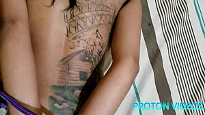 Hey, check out this brazilian petite brunette dominating in anal bareback sex