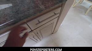 Povstepsisters - dirty young 18+ slut pounded by stepbrother in her butt