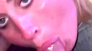 Blonde slut deepthroats cock for 10 minutes