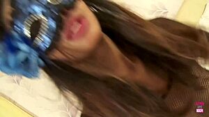 Masked bitch gets tight pussy banged by huge cock stud! 🔥