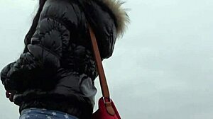 Euro Girlnextdoor Gets Nude For Cash Outdoors