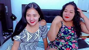 Threesome With Two Horny Stepsisters Licking Pussies And Fucking