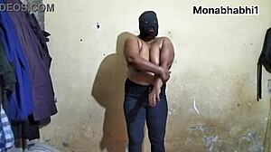 Beautiful Desi Bhabhi With Huge Boobs Doing Oil Massage