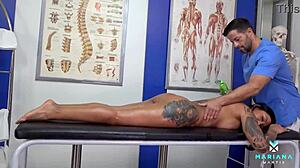 Physiotherapist Mariana Gives Nick a Wild Happy Ending Massage!