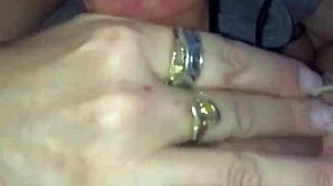 slo-mo blowjob & cumshot with bbw couple