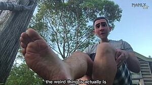 Intense Seduction of Stepdad's Twin in Taboo Footjob Roleplay