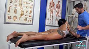 Physiotherapist Mariana Gives Nick a Wild Happy Ending Massage!