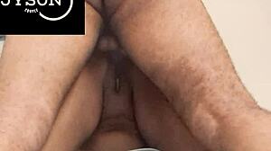 chubby couple enjoys close-up moments together in various positions