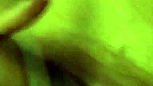 My girlfriend had a squirting orgasm using a big dildo in close-up