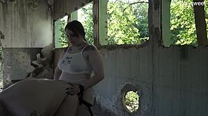 Curvy Brunette Milf Pegs Abandoned Husband in Domination Scene