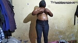 Beautiful Desi Bhabhi With Huge Boobs Doing Oil Massage