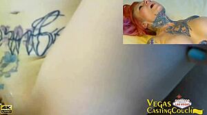 watch this hot model get her ass fucked in reverse cowgirl anal moaning in las vegas