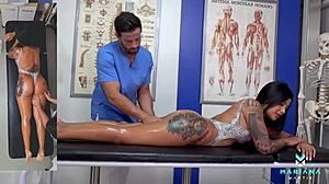 Physiotherapist Mariana Gives Nick a Wild Happy Ending Massage!