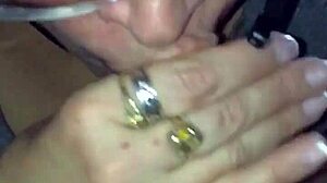 slo-mo blowjob & cumshot with bbw couple