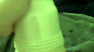 X900d enjoys solo fleshlight wank with internal cumshot