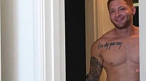 Fit Hunk Sage Receives Anal in Friend's Shower