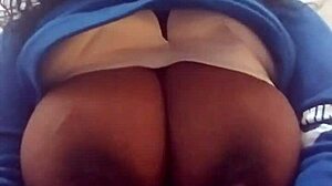 Amateur mature gets anal creampie outdoors!