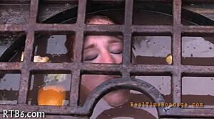 she's gagged and bound for punishment, choking and gagging as she's disciplined.