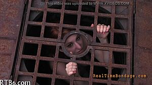 she's gagged and bound for punishment, choking and gagging as she's disciplined.