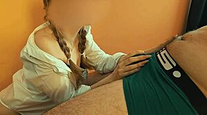 The russian chick drank a little 18+ and immediately began to wag the ass