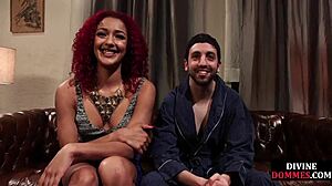 Black Redhead Cucking Pathetic Boyfriend Then Spits Cum