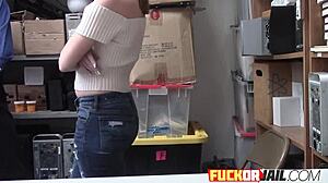 Skinny Ginger With Tight Ass Bangs Officer At Work Office