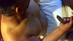 sucking black shemale's monster cock with intense blowjob in lesbian scene