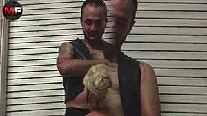 Blonde slut using dildo and toys?