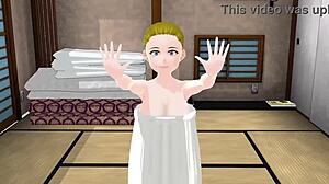 I posed naked in a gravure photoshoot with Emma in anime style