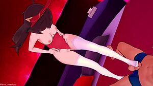 Amber jerkz me off with feet