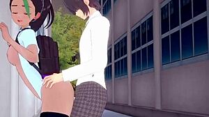 Nemona and Iono in Pokemon adventure