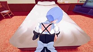 Rem Fucks Big Tits Maid In POV.