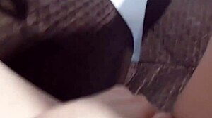 smell of pussy with cum dripping down naughty leg while masturbating wet on sofa with big tits and ass