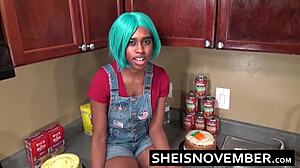 Step Brother Convinces Cute Step Sister In Kitchen