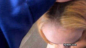 Security Guard Gropes Blonde's Busty Chest in Office