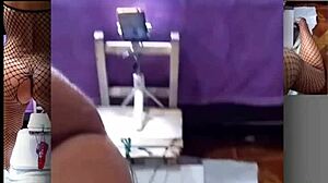 exhibitionist slut in doggy style with ripped clothes and flashing